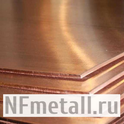 Лист бронзовый БрАЖН10-4-4 5,5х300х400 мм